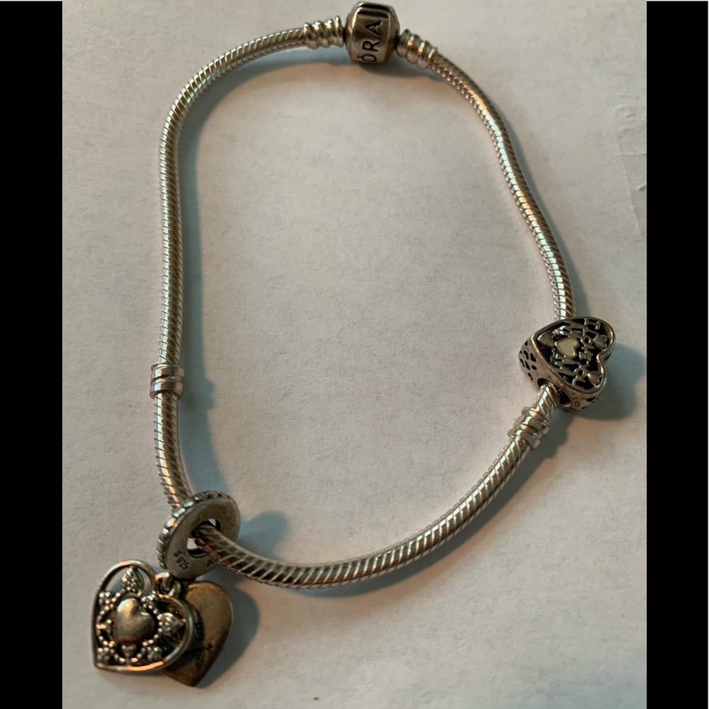 8” Pandora mom wife silver bracelet